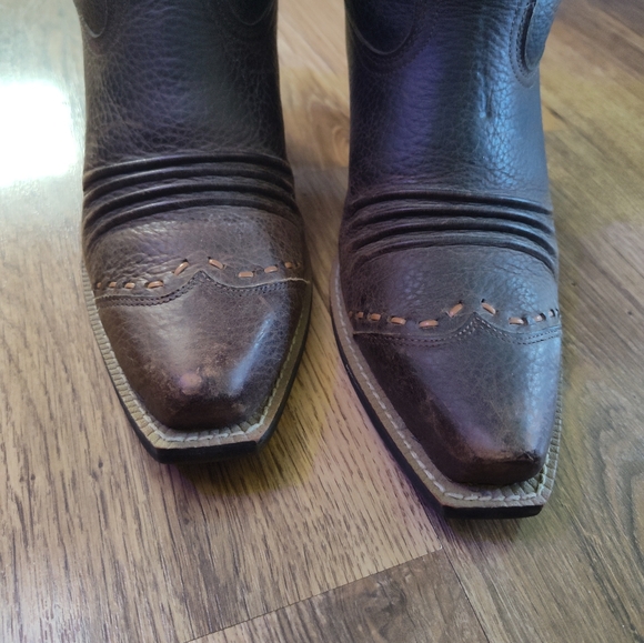 Women's Ariat Western Leather Boots - Brown Size 8B - Picture 5 of 8